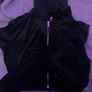 velvet zip up